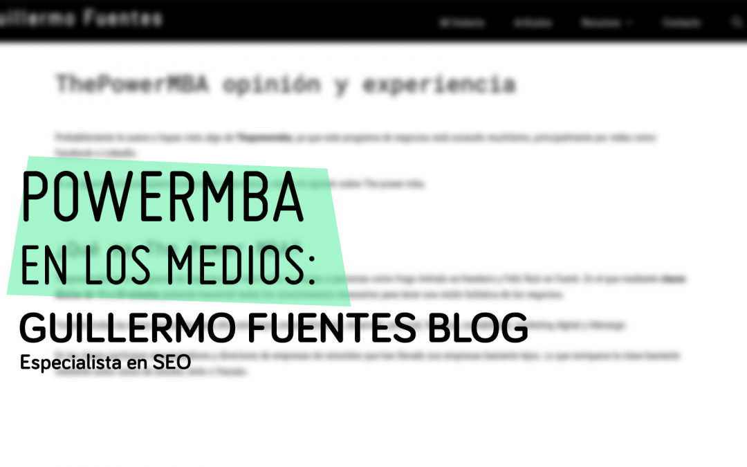 HABLA SOBRE NOSOTROS: Guillermo Fuentes